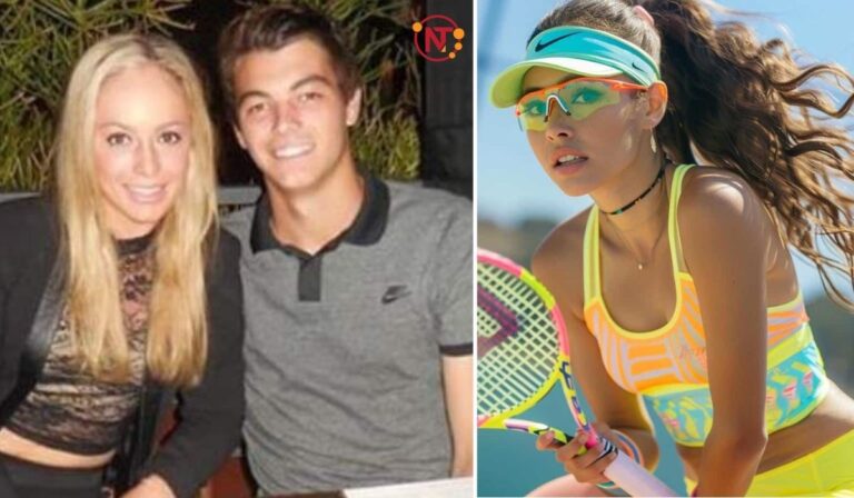 Raquel Pedraza with Taylor Fritz and playing tennis during her junior career. - NEWS TAKER