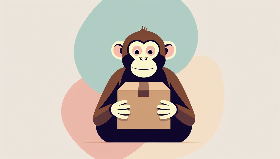 Monkey Holding a Box