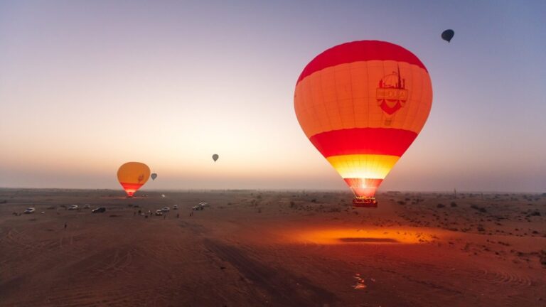Unforgettable Sunrise Hot Air Balloon Dubai Ride with Scenic Desert Morning Views